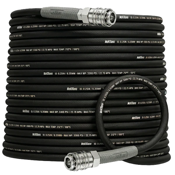 Auto QC Installed Pressure Washer Hose 1/4" x 50FT [Black Edition]