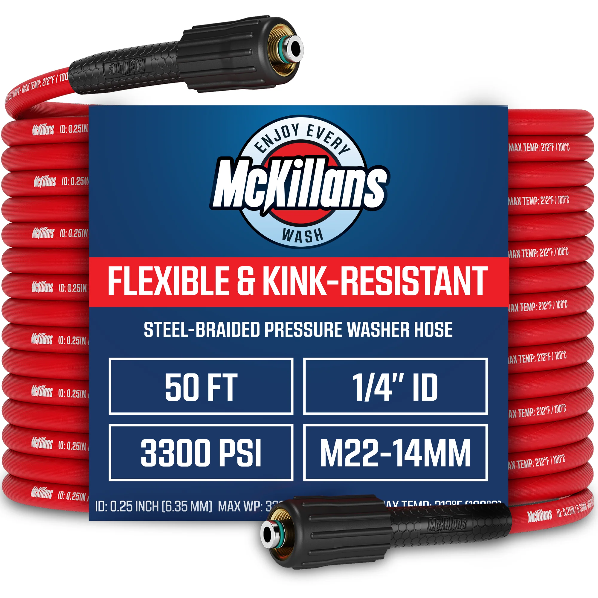 M22 Pressure Washer Hose 1/4" x 50FT