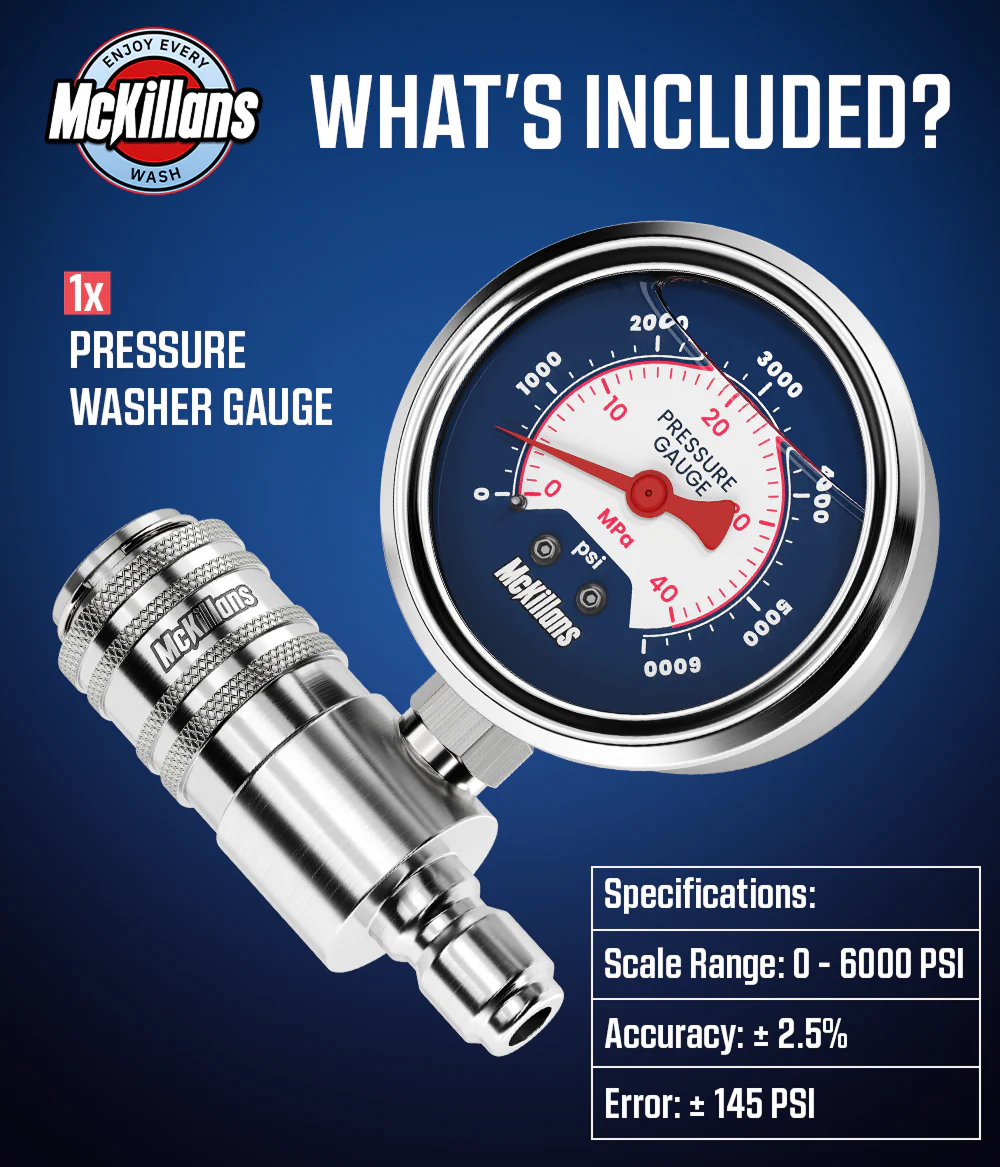 Pressure Washer Gauge With 3/8" Automatic Quick Connect - Image 4
