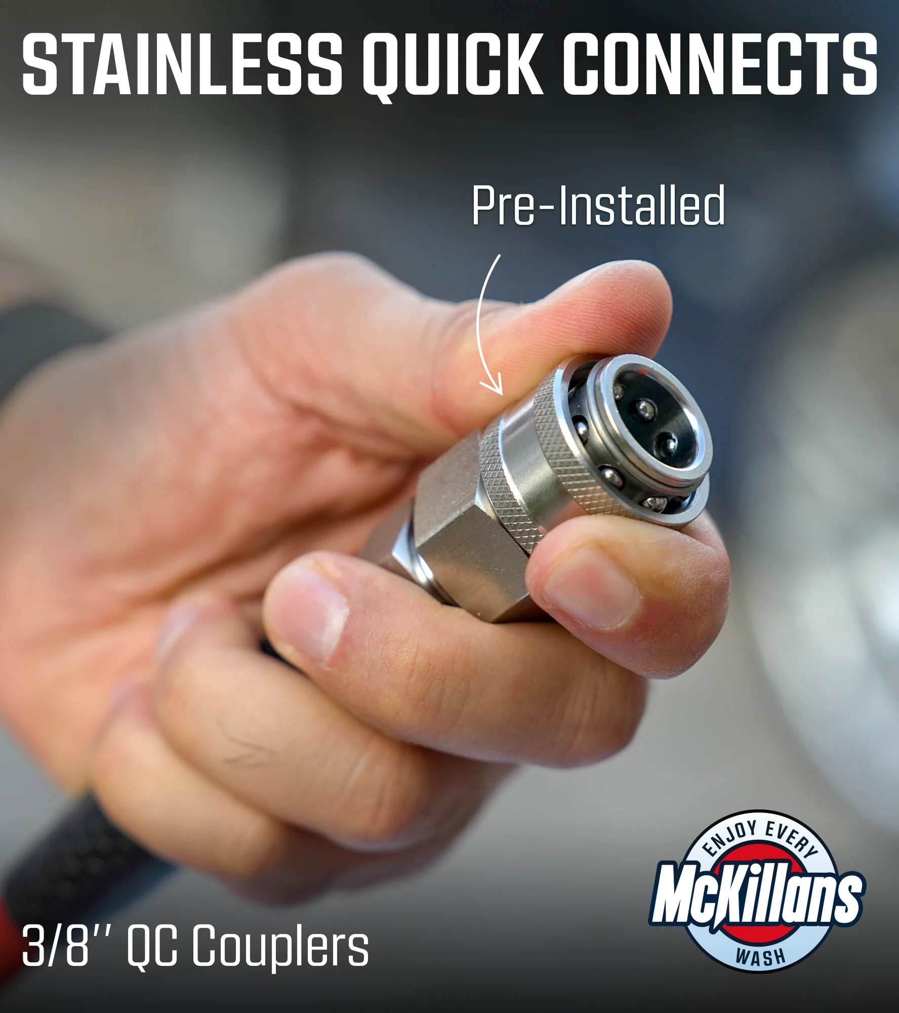 QC Installed Pressure Washer Hose 1/4" x 50FT - Image 3